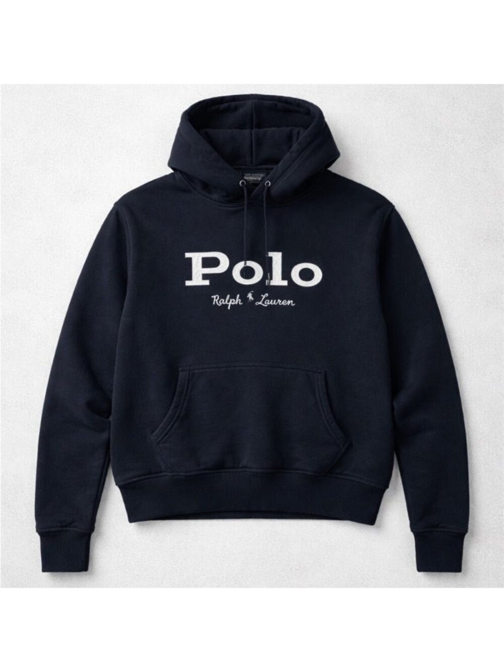 Polo Ralph Lauren Sweatshirt Woman XL Blue Spell Out Logo Preppy Cropped FLAW